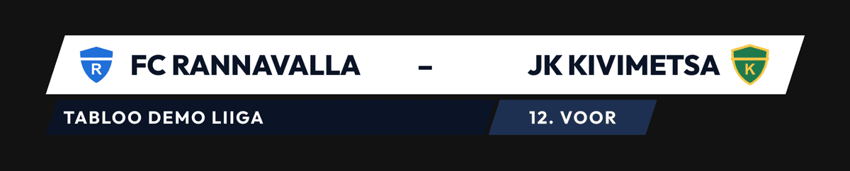 Fixture and league name along the bottom of the OBS live stream